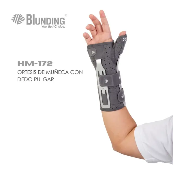 [HM-172XSD] ORTESIS DE MUÑECA CON DEDO PULGAR (Derecha, XS)