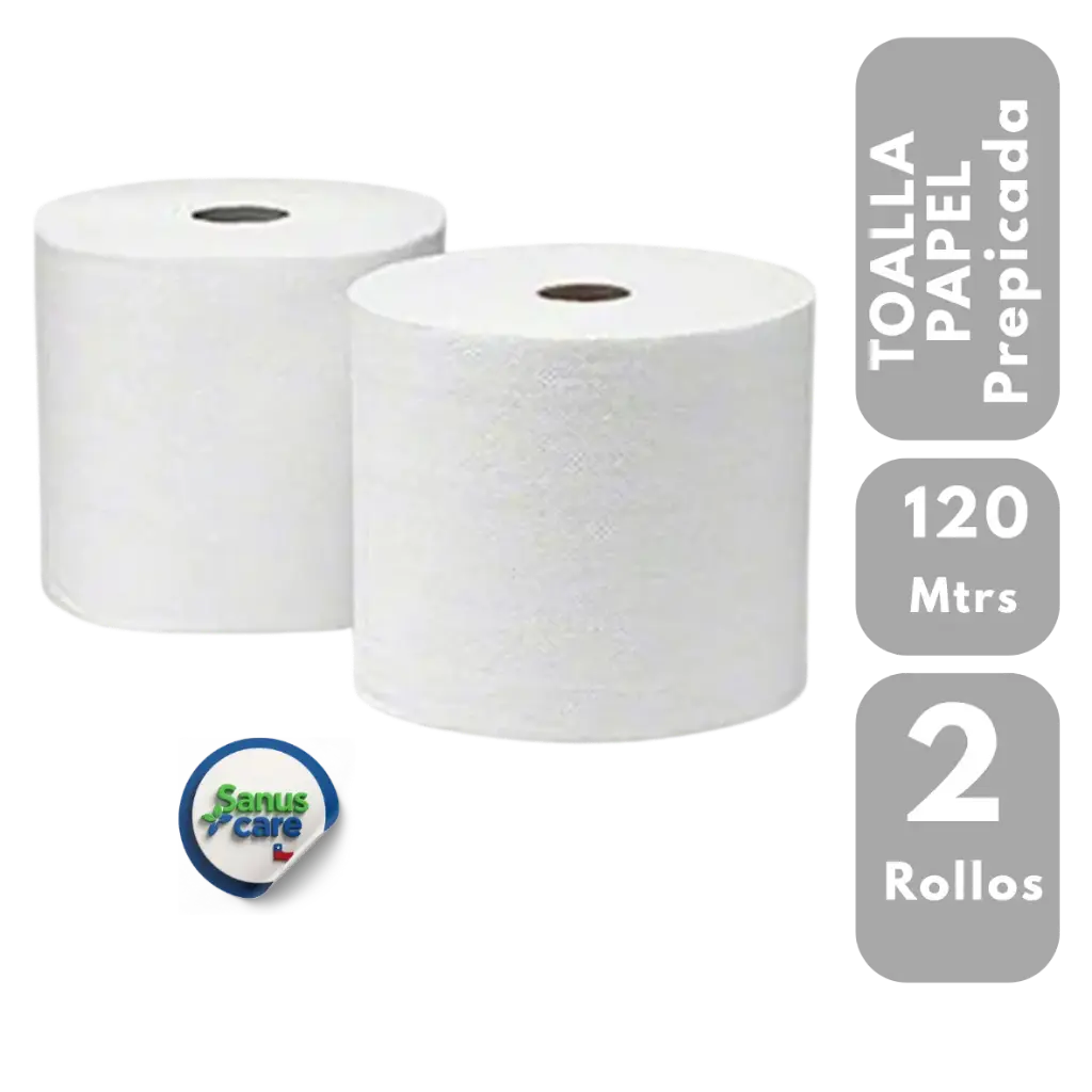 [TPP-012002] TOALLA PAPEL PREPIPADA PACK 2 UNIDADES 120 mtrs