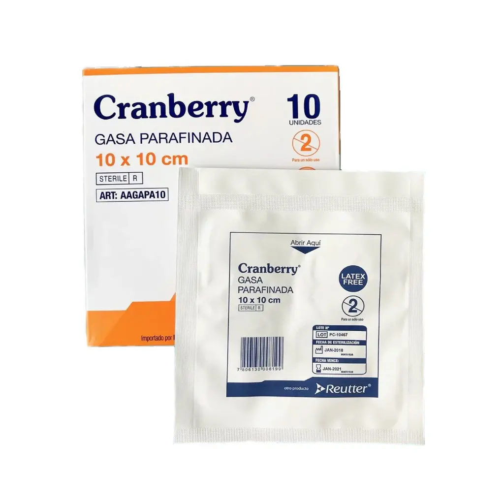 GASA PARAFINADA 10X10 CM (1 sobre)