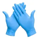 Guantes De Nitrilo Color Azul (caja 100 Unid)