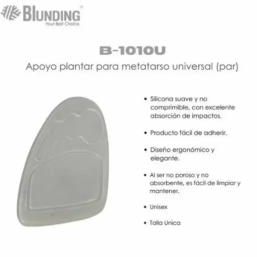 [B-1010U] APOYO PLANTAR PARA METATARSO UNIVERSAL (PAR)