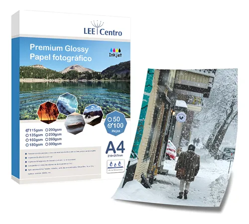 Papel Fotográfico Glossy A4 115g 100 Hojas