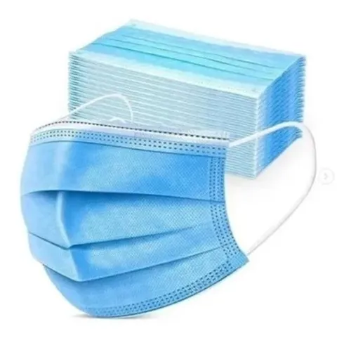 Mascarilla desechable 3 pliegues Certificadas color Celeste