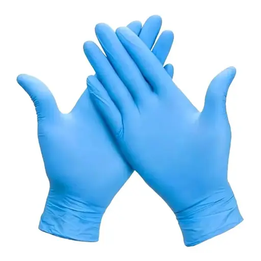 Guantes De Nitrilo Color Azul (caja 100 Unid)